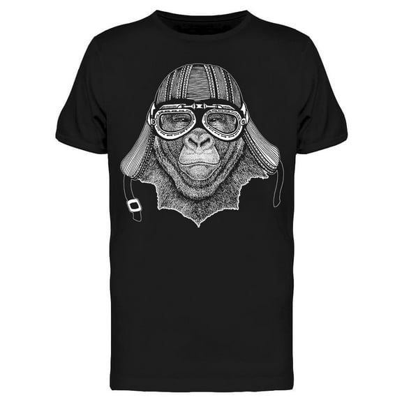 Biker Gorilla T-Shirt Men -Image by Shutterstock, Male Medium