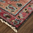 thumbnail image 2 of Feizy Piraj Traditional Bordered, Red/Orange/Blue, 2' x 3' Accent Rug, Stain Pet & Kid Friendly Handmade, Area Rug for Living Room and Bedroom, 2 of 7