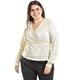 thumbnail image 1 of Blusa efecto metalico Roman Fashion /Tallas Extras, 1883 (Hueso) blanco 42, 1 of 7