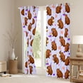 thumbnail image 3 of Manfei Cartoon Animal Capybara Blackout Curtains Set of 2 (52x84 Each) for Kids Boys Girls,Chic Floral Flowers Window Curtains,Happy Birthday Curtains and Drapes,Luxury Bedroom Decor, 3 of 6