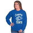 thumbnail image 4 of Camping Its In Tents Funny Outdoors Unisex Plus Fleece Graphic Sweatshirt Brisco Brands 2X, 4 of 5