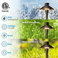 thumbnail image 4 of LEONLITE 12 Pack 3CCT Low Voltage Pathway Lights, LED Landscape Path Light, 5W, 12V, IP65 Waterproof, 3000K/4000K/5000K Selectable, ETL Listed, 4 of 7