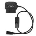 thumbnail image 1 of Loewten OBD Adapter Cable,OBD Connector Charger,16 Pin OBD2 Male Plug USB Power Charging Cable OBD Adapter Cable 18.9in Universal Connector Charger, 1 of 1