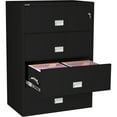 thumbnail image 3 of Phoenix Safe Lateral 38 inch 4-Drawer Fireproof File Cabinet with Key Lock, Water Seal, Black, LAT4W38B, 3 of 5