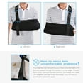 thumbnail image 4 of WALFRONT Arm Sling Shoulder Immobilizer Bracing High Pouch Support Strap Black, 4 of 7