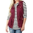 thumbnail image 2 of ZAXARRA Woman's Waistcoat Cardigan Solid Color Lapel Zipper Casual Jacket, 2 of 4