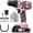 2-pink, variant on 20V Drill Kit, Cordless Drill Set with and , 2 Variable Speed, 3/8-Inch Keyless Chuck, 19 Position and 22 count Bits