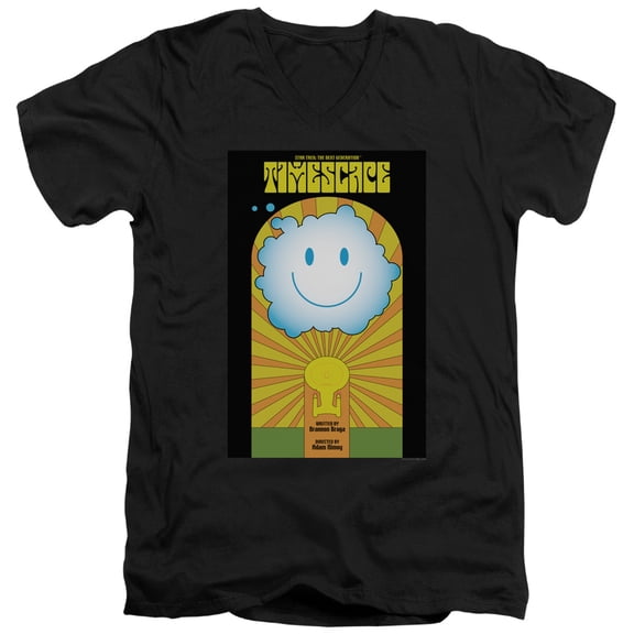 Star Trek Tng Season 6 Episode 25 Adult V-Neck 30/1 T-Shirt Black