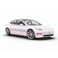 thumbnail image 6 of Rwraps Multicolored Argyle Overlapping Pinks Matte Vinyl Film Wrap 59in x 24ft Vinyl Vehicle Car, 6 of 9