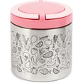 thumbnail image 1 of 22oz Stainless Steel Vacuum Insulated Lunch Container Box Hot Cold Food Jar with Handles, Pink, 1 of 2