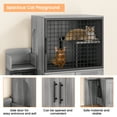 thumbnail image 2 of ChaoLink Cat Litter Box Enclosure with Platform, Double Layer Cat Litter Hidden Furniture, Modern Villa Cat Cabinet with Ladder, Cat Washroom Indoor, Wax WoodWax Wood, 2 of 6
