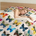 thumbnail image 3 of Davulos Butterfly Bedspreads for King Size Bed,3 Piece Colorful Butterfly Boho Quilt Set,Reversible Coverlet Bedding Sets Lightweight Bed Cover for All Season, 3 of 9
