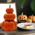 thumbnail image 4 of Simulated Stacked Pumpkin Model Set-Halloween Decorations-Artificial Special Tower Pumpkins Decoration Fall Season Vegetable Faux Lifelike Crack Stacked 3 Design Thanksgiving, 4 of 9
