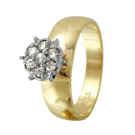 Ladies 0.21 Carat Diamond 10k Yellow Gold Ring