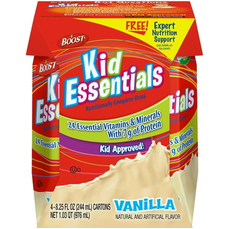 Boost Kid Essentials 1.5 Nutritional Drink For Children - Vanilla Vortex, High Calorie, Complete Nutrition, 24 Ready-to-Drink Bottles