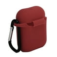thumbnail image 2 of Headphone Protective Cover Case Anti‑Lost Silicone Protector with Carabiner for IOS Earbuds 1/2Wine Red, 2 of 8