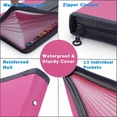 thumbnail image 2 of Archivero Expandible Con Cierre Y 13 Compartimentos Gris/ROSA, 2 of 5