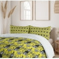 thumbnail image 6 of Ambesonne Ethnic Duvet Cover Sets, Paisley Ivy Swilrs Image, 2-Queen, Charcoal Grey White, 6 of 7