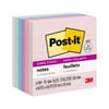 Post-it Recycled Super Sticky Notes, 4 in x 4 in, Wanderlust Pastels, Lined, 6 Pads