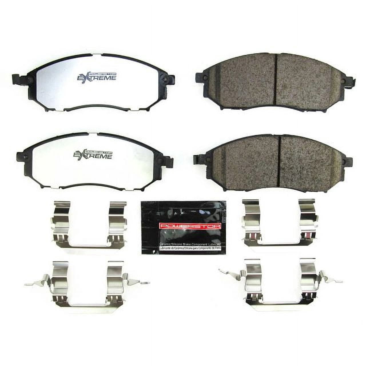 Power Stop Front Z26 Street Warrior Carbon-Fiber Ceramic Brake Pads with Hardware Z26-888B