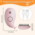 thumbnail image 2 of 3 in 1 Multifunctional Cat Steam Brush - Cat Pet Dog Massage Brush, Self cleaning Brush, Pet Grooming Brush Tool (Pink - Whale), 2 of 7