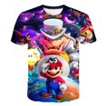 thumbnail image 1 of Camiseta con estampado de Super Mario Bros para niños y niñas, ropa de juego clásico, divertida, de manga corta qym unisex, 1 of 2
