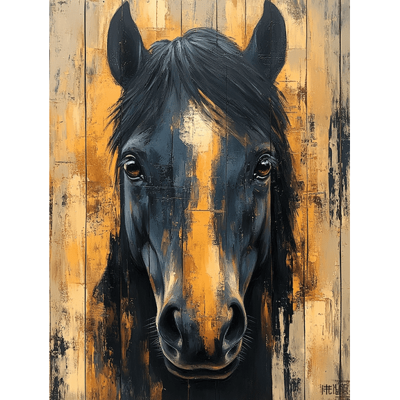 Majestic Horse Canvas Painting/Wall Art，Suitable for Living Room，Bedroom，Office，Dining Room，Hallway Decoration