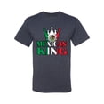 thumbnail image 2 of Wild Bobby Mexican King Latin Pride Men Graphic Tee, Vintage Heather Navy, 5X-Large, 2 of 5