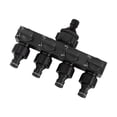 thumbnail image 2 of Terraxo Hose Splitter 4 Way Garden Hose Adapter Portable Water Separator PP Material Individual Control Valve Suitable for Outdoor Landscape Irrigation Car Cl Black, 2 of 8