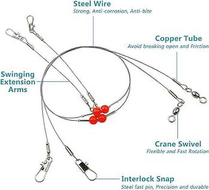 (1 pack) Sea Striker Double Drop Wire Coated Bottom Rig