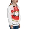 thumbnail image 3 of Goofa Watermelon Gnome Pattern Hooded Sweatshirt for Youth Trendy youth sweatshirt Casual Hoodie for Boys and Girls-Medium, 3 of 6