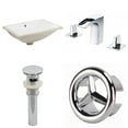 thumbnail image 1 of 20.75-in. W CUPC Rectangle Bathroom Undermount Sink Set In White - Chrome Hardware - Overflow Drain Incl. AI-26066, 1 of 9