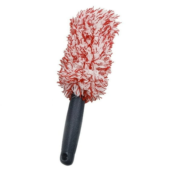Ikohbadg Microfiber Long Handle Tire Brush, Wheel Hub Cleaner with Super Absorbent Bristles for Effective Tire Care and Maintenance, Ideal for Cars and Off-Road Vehicles