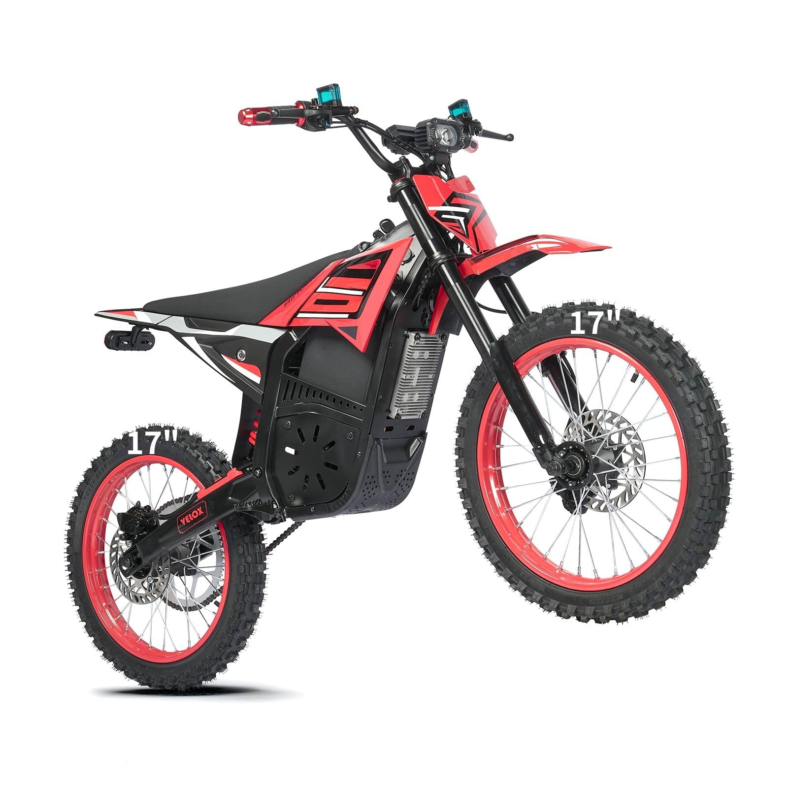 Velox 3000W Electric Dirt Bike for Adults, 17" Electric Motorcycle for Teens, 37MPH, 48V 20AH Battery E Dirt Bike, Hydraulic Brakes & Full Suspension Ebike