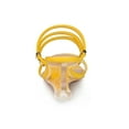 thumbnail image 2 of BLISSFUL STEP Women's Slip on Clear Glass Heel Wedge Sandals Yellow 9, 2 of 8