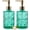 Green-2pcs, variant on AIGIA Glass Soap Dispenser 12oz Liquid Hand Soap Dispenser, Rustproof Pump for Kitchen & Bathroom,Great for Lotions,Essential Oil,Liquid Soaps(2 Pack)