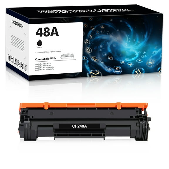 Colorich Compatible hp 48a Toner Cartridge for HP 48A CF248A 248A Laserjet Pro M15w M15a M16a M16w MFP M29w M31w M30w M28a M28w Printer Ink (Black, 1 Pack)