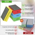 thumbnail image 5 of 4Pcs Diamond Hand Polishing Pads Set 60/100/200/400 Grit Wet Dry Diamond Sanding Block Foam Backing Reusable Sharp Sanding Block Kit Diamond Sanding Pads for Stone Glass Tile Metal, 5 of 7