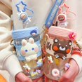 thumbnail image 4 of Kawaii Water Bottle - Cute Water Bottles With Straw And Stickers Portable Cartoon Bear Water Bottle Leakproof Sports Water Bottle For Outdoor Sports T, 4 of 4