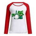 thumbnail image 4 of QIPOPIQ T-Shirts à Manches Longues Col Rond pour Femmes T-Shirts de la Saint-Patrick T-Shirt Imprimé Trèfle T-Shirt Vert Lucky T-Shirts de la Saint-Patrick Hauts Col Rond Offres de Vacances, 4 of 5