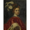 thumbnail image 2 of Johannes Kupeczky 15x18 Gold Ornate Wood Frame and Double Matted Museum Art Print Titled - Portrait of a Young Man with a Feather Cap, 2 of 4