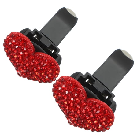 Soimiss 2Pcs Red Car Vent Clips Aroma Diffuser Car Interior Decoration Air Freshener