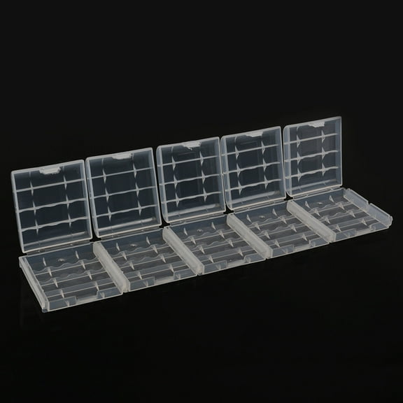 ROSENICE 5Pack Small Storage Case For Battery Storage Square Lightweight Design Organizer Box With Lid