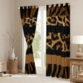 thumbnail image 3 of Feelyou Leopard Print Black Out Curtains, Zebra Abstract Curtains Pack of 2 (42x63 Each), 3 of 6
