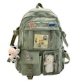 thumbnail image 1 of Mochila Irfora Mochila para estudiantes de secundaria, bolso de hombro bonito, mochila de gran capacidad con colgante, mochila de viaje al aire libre de tela Oxford Irfora Mochila, 1 of 7