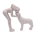 thumbnail image 4 of Dog Figurine Women and Dog Statue Sculpture Resin Material Ideal for Pet Lovers Living Room Shelf Decoration, 4 of 9