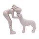thumbnail image 4 of Estatua decorativa de mujer y perro, figura coleccionable única, pequeño recuerdo blanco, 4 of 9