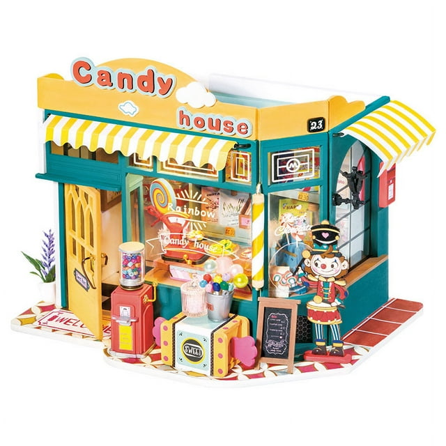Kit de Maison Miniature DIY Rainbow Candy House 3D Puzzle Rolife DG158