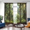 thumbnail image 3 of WNOOHIY Realistic Wooden Window Frame Design Forest View Light-filtering Curtains for Young People Bedroom Living Room,Set of 2 Panels, 3 of 6