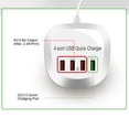 thumbnail image 3 of Cargador USB de 4 puertos QC3.0 Carga rápida 36W 2.4A Estación de carga de escritorio para teléfonos Abanopi Cargador, 3 of 7